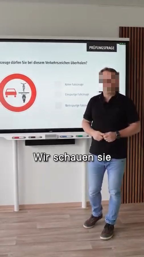 Fahrschul-Reel im Education-Format mit Verkehrszeichen-Erklärung, rund 10.000 Aufrufe